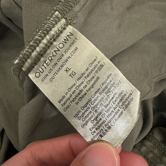 OUTERKNOWN Mens Paz Drawstring Waist Khaki Pants in Sage Green - Picture 9 of 13